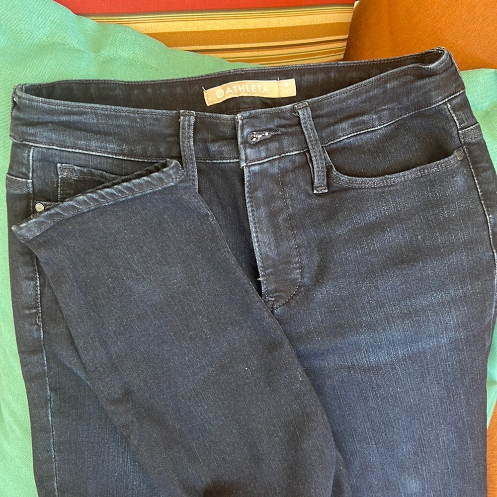 Athleta dark jeans size 8